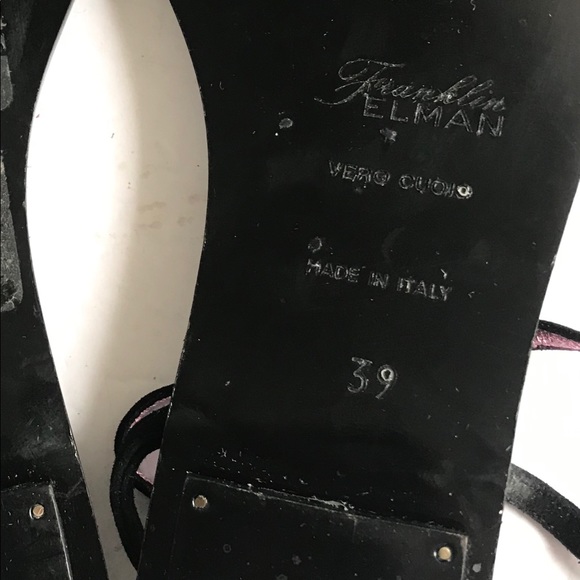 Franklin Elman NEW Jewel Thong T-Strap Leather Sandals Flats Open Toe Bead Italy - Picture 8 of 8